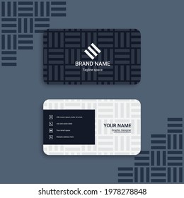 Template vector graphic of  Business card with japanese sangikuzushi pattern.