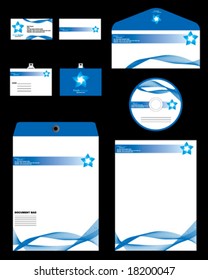 Template vector Identity with blank, envelope and visiting card