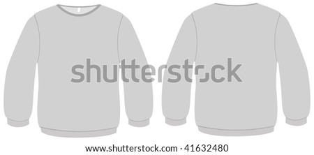 Template Vector Illustration Blank Basic Sweater Stock Vector (Royalty