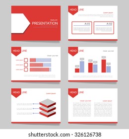 Template vector illustration set for presentation slides of modern layout design 
