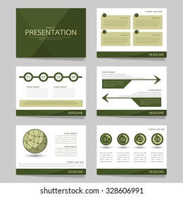Template vector illustration set for presentation slides of modern layout design 
