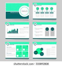 Template vector illustration set for presentation slides of modern layout and brochure design