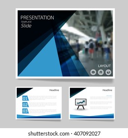 Template vector illustration set for presentation slides of modern layout and brochure design