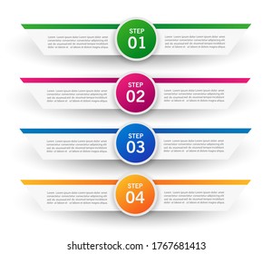 Template vector infographic  with 4 options. Abstract modern design can used for banner diagram workflow timeline and web design layout, presentation templates background