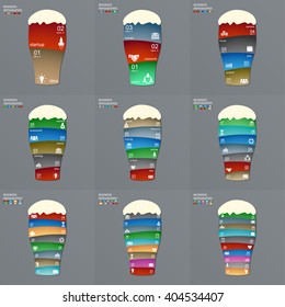 Template for vector  infographic, diagram, graph, presentation, chart. Business startup idea concept with   options, parts, steps or processes.