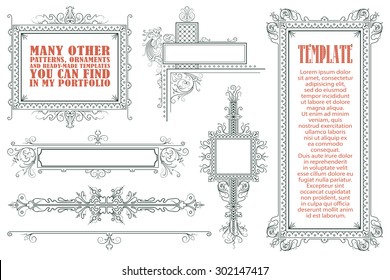 Template vector. Invitations or greeting cards. 