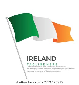 Template vector Ireland flag modern design. Vector illustration