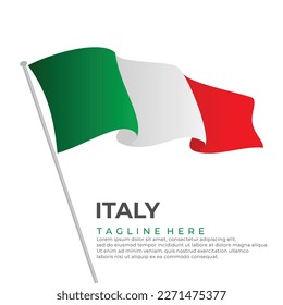 Template vector Italy flag modern design. Vector illustration