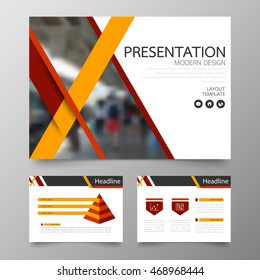 Template vector line red set for brochure presentation business.Slides horizontal of modern layout and brochure illustration leaflet flyer design 
