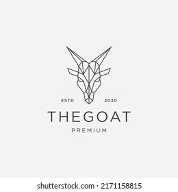 Template Vector logo design template for wild goat