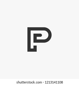  template vector logo p modern