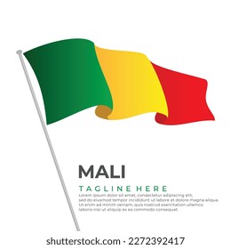 Plantilla vector Mali marca diseño moderno. Ilustración del vector