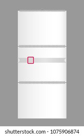 Template vector mock-up blank table calendar, layout, realistic notebook, organizer. Quarterly calendar with a daily setting bar. Vector illustration isolated.