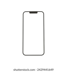 Template vector mockup handphone with blank background