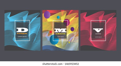 template vector modern brochure poster cover bright design curves line gradient colorful and tree option design 