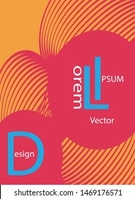 template vector modern brochure poster cover bright design curves line gradient colorful 
