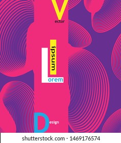 template vector modern brochure poster cover bright design curves line gradient colorful 