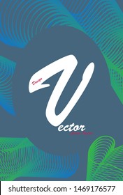 template vector modern brochure poster cover bright design curves line gradient colorful 