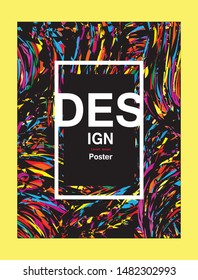 Template vector modern grunge,  brochure ,poster, backgound, cover ,bright design destriction element colorful