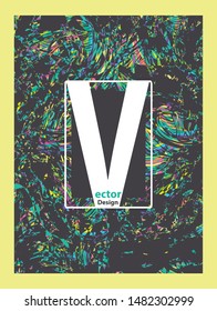 Template vector modern grunge,  brochure ,poster, backgound, cover ,bright design destriction element colorful