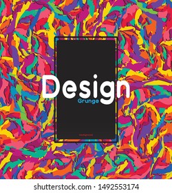 Template vector modern grunge brochure design 