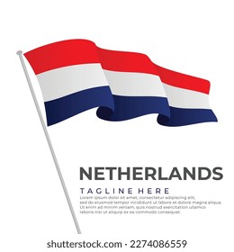 Template vector Netherlands flag modern design. Vector illustration