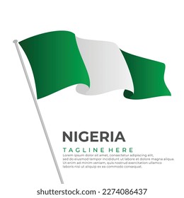 Template Vektorgrafik Nigeria Flaggen modernen Design. Vektorgrafik