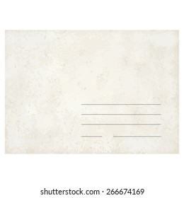 template vector of an old vintage envelope