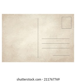 template vector of an old vintage postcard
