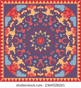 Template of Vector ornamental pattern. Decorative template can be used for backgrounds, motifs, textile, wallpapers, fabrics, gift wrapping, templates. Design Paper For Scrapbook. Vector.