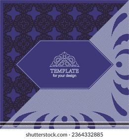 Template of Vector ornamental pattern. Decorative template can be used for backgrounds, motifs, textile, wallpapers, fabrics, gift wrapping, templates. Design Paper For Scrapbook. Vector.