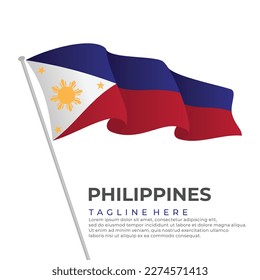 Template vector Philippines flag modern design. Vector illustration