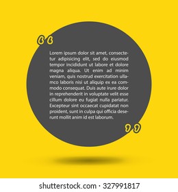 Template vector quotes. Quote blank template. Empty template. Business card template, paper sheet, information, text. Print design. Quote form