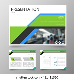 Template vector set for presentation. slides of modern layout and brochure illustration design