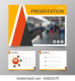 Template vector set for presentation. slides of modern layout and brochure illustration design