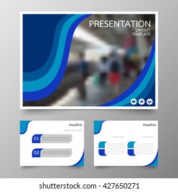 Template vector set for presentation. slides of modern layout and brochure illustration design