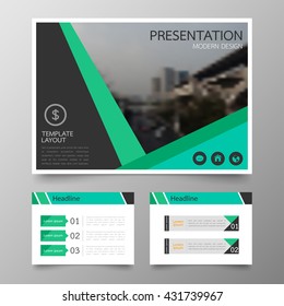 Template vector set for presentation. slides of modern layout and brochure illustration design 
