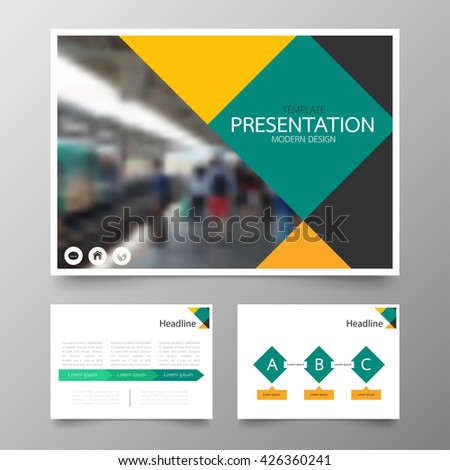 Template vector set for presentation. slides of modern layout and brochure illustration design 