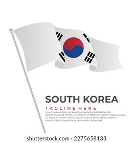 Template vector South Korea flag modern design. Vector illustration
