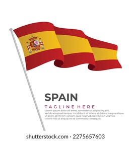 Template vector Spain flag modern design. Vector illustration