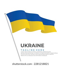 Template Vektorgrafik Ukraine Flagge modernen Design. Vektorgrafik