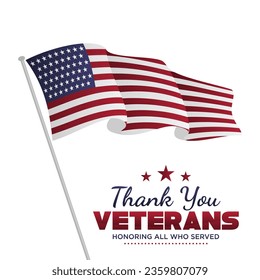 Template Vektorgrafik USA Flagge für Veterans Day Hintergrund. Vektorgrafik