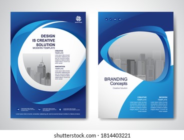 Template Vector Wave Design Brochure Annual Stock Vector (Royalty Free ...