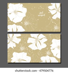Template vector. Wedding invitation. Back side.
