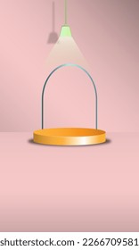 Template vektor 3d podium design mock up warna rosa pastellel untuk penjualan barang dengan design simpel elegan moderne futuristische eps10