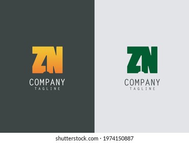 template vektor ikon logo letter Z N with the negative space flag. logo combination of the letters Z and N makes for a cool hidden flag. the flag itself symbolizes the location point of the place.