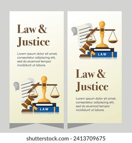 Template vertical banner design for law firm business