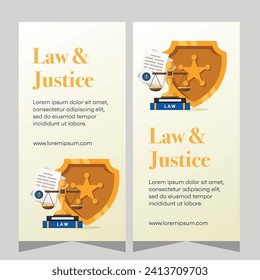 Template vertical banner design for law firm business