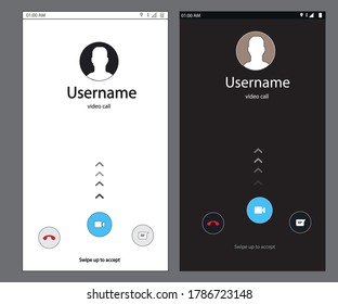 Template Video Call For Handphone. Interface Social Media. Whatsapp Video Call Template.