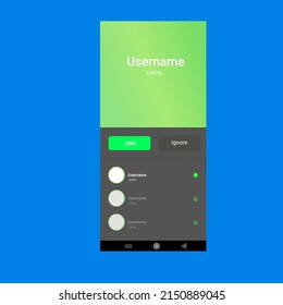 Template Video Call For Handphone. WhatsApp Calling Interface. Android, Iphone, Xiomi. UI UX. Call Video Simple Mockup.